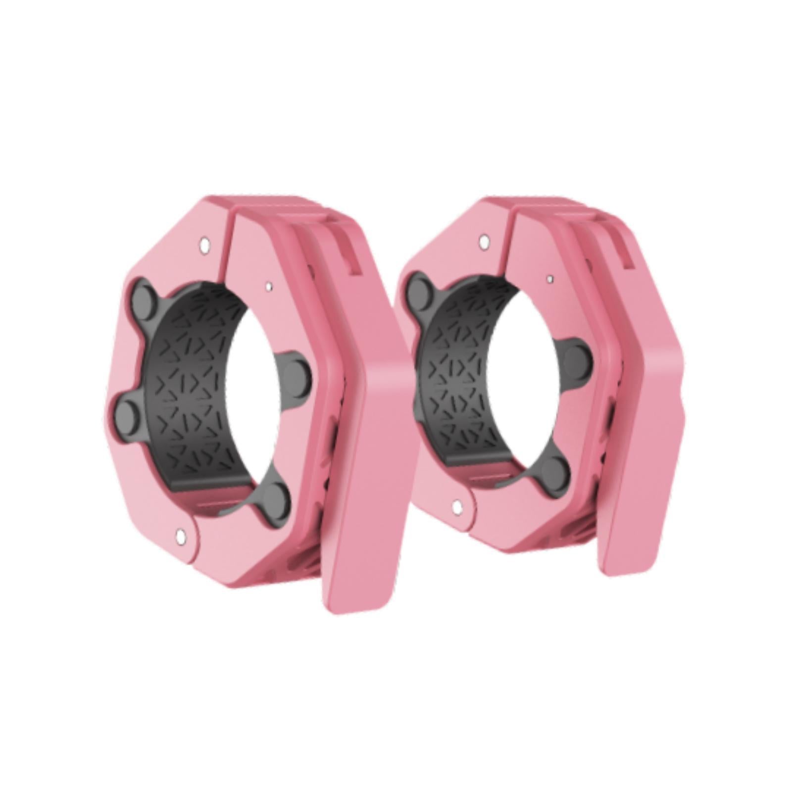 2 Pieces Barbell Collars Barbell Lock Collar Clips for Home Gym Dumbbell Bar Pink