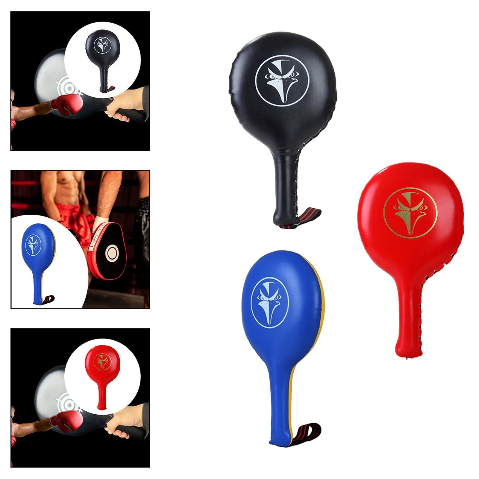 Boxing Target Paddle Punching and Striking Pad for Muay Thai Fitness Workout Black White