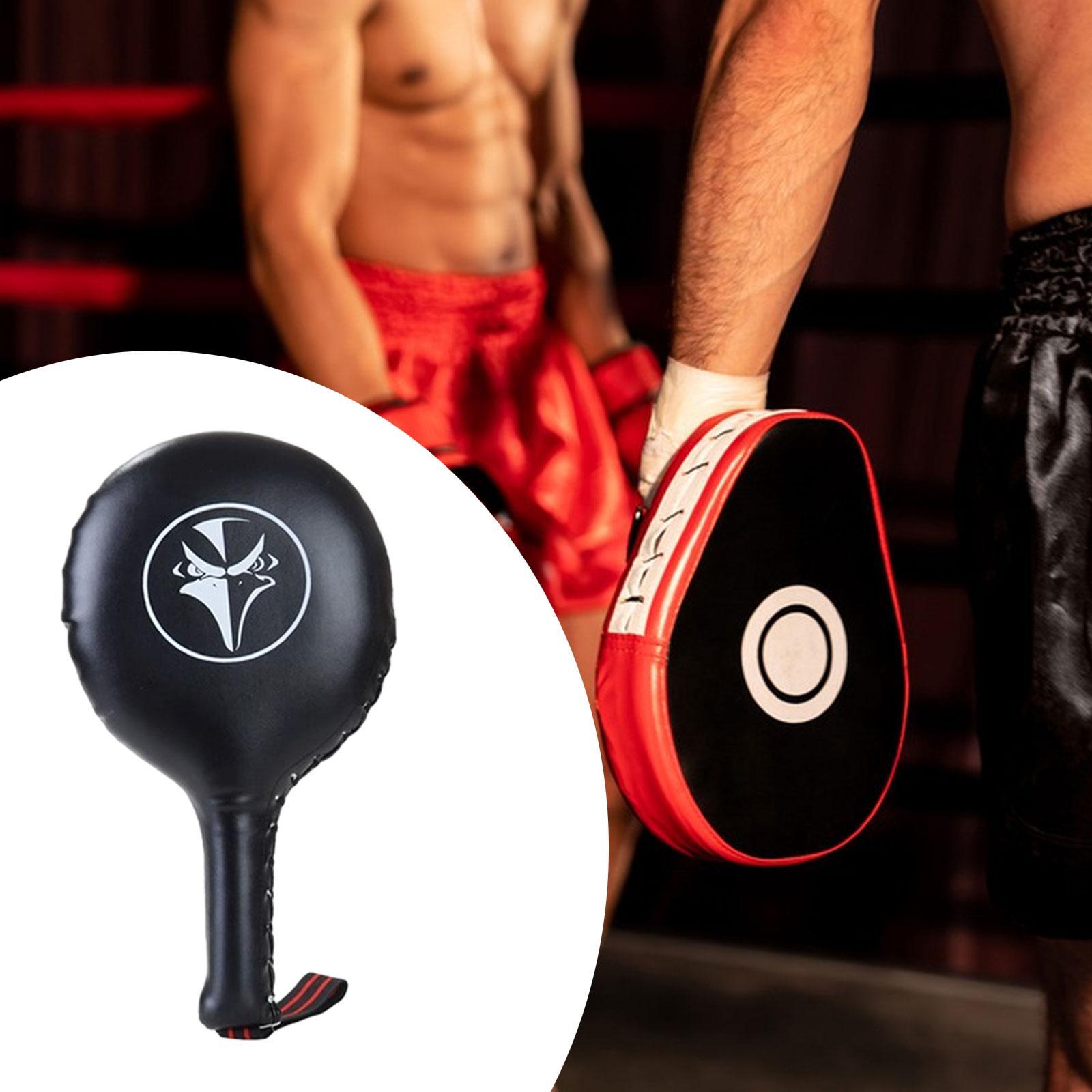 Boxing Target Paddle Punching and Striking Pad for Muay Thai Fitness Workout Black White