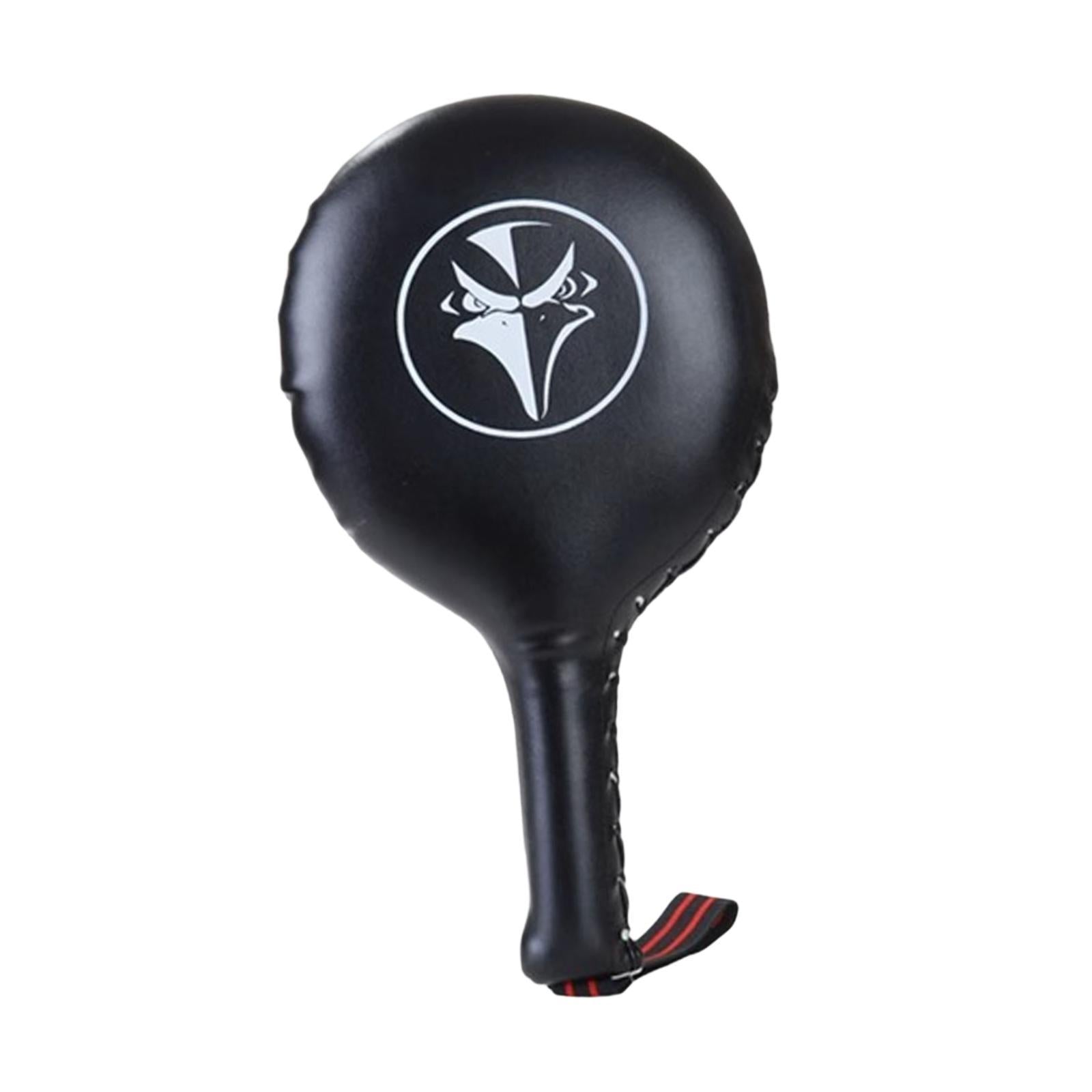 Boxing Target Paddle Punching and Striking Pad for Muay Thai Fitness Workout Black White