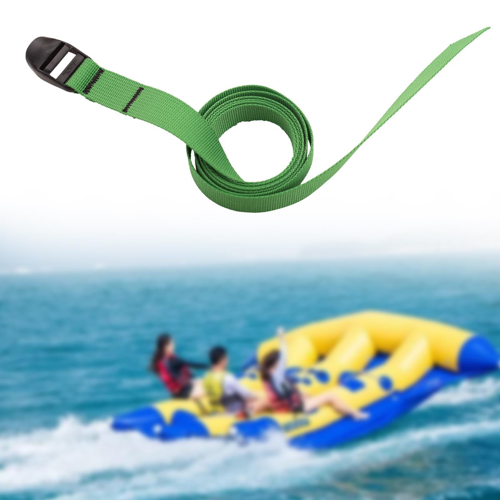 Lashing Strap Adjustable with Buckle Luggage Bag Travel Kayak Tie Down Strap Green