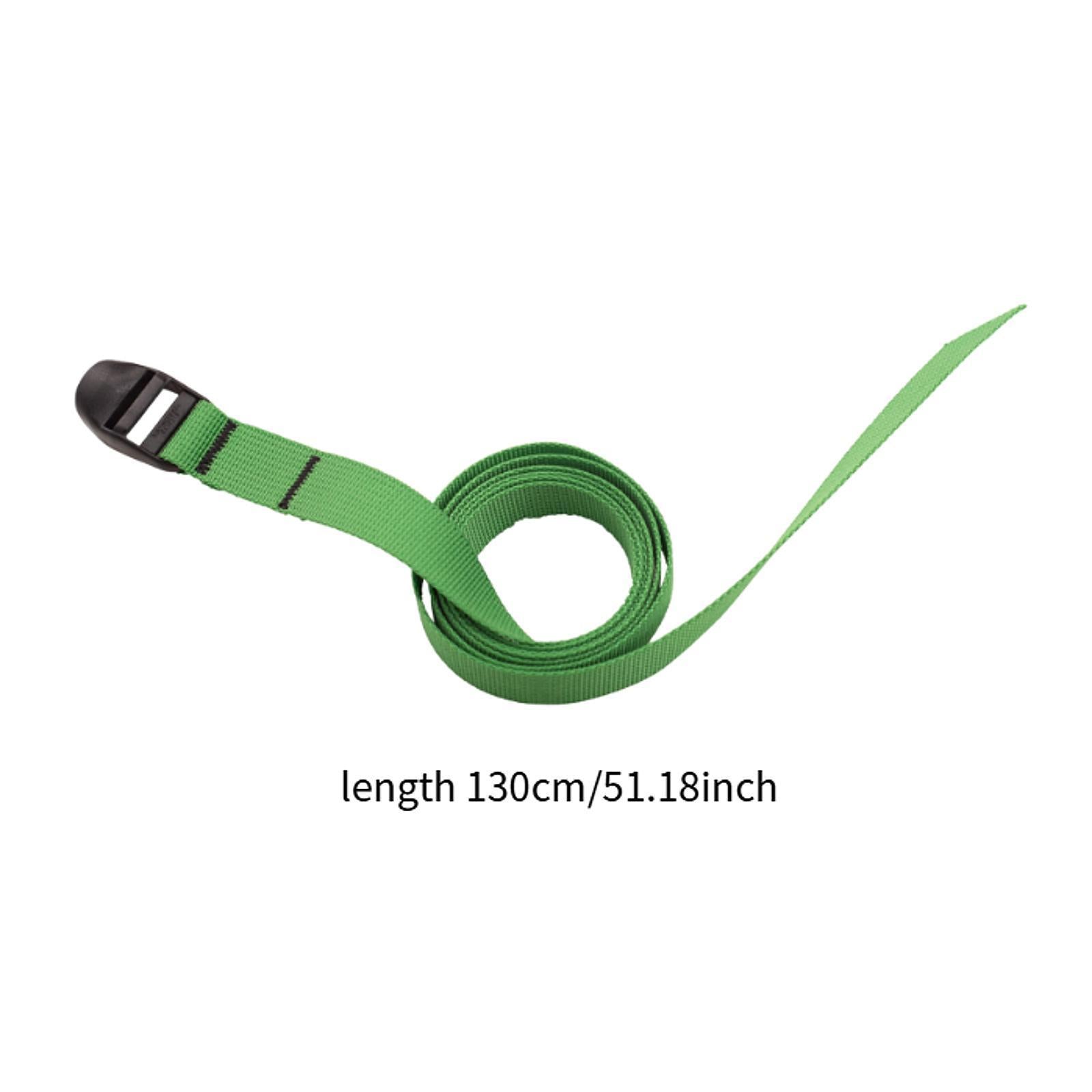 Lashing Strap Adjustable with Buckle Luggage Bag Travel Kayak Tie Down Strap Green