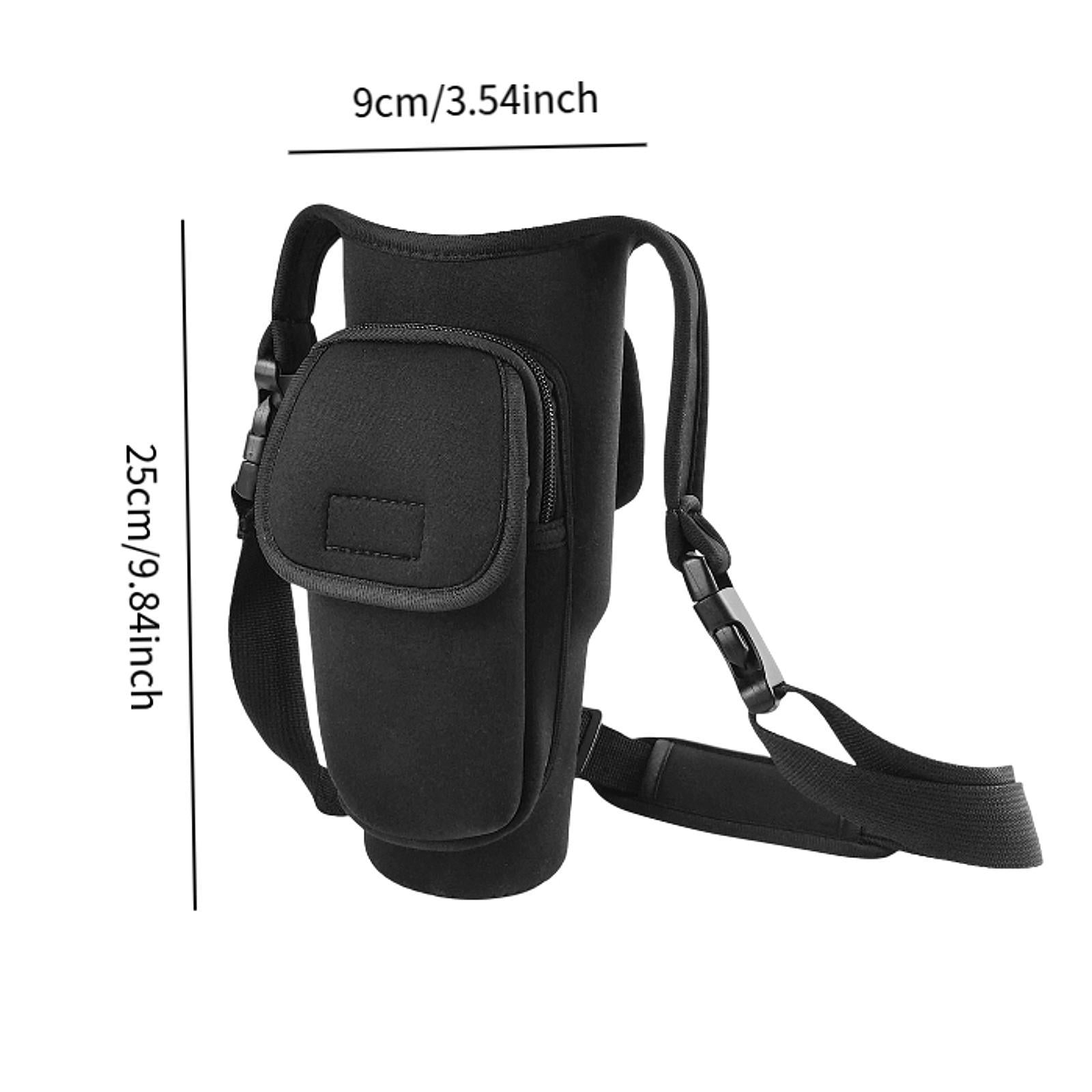 Water Bottle Carrier Bag for 40oz Tumbler with Handle for Backpacking Hiking