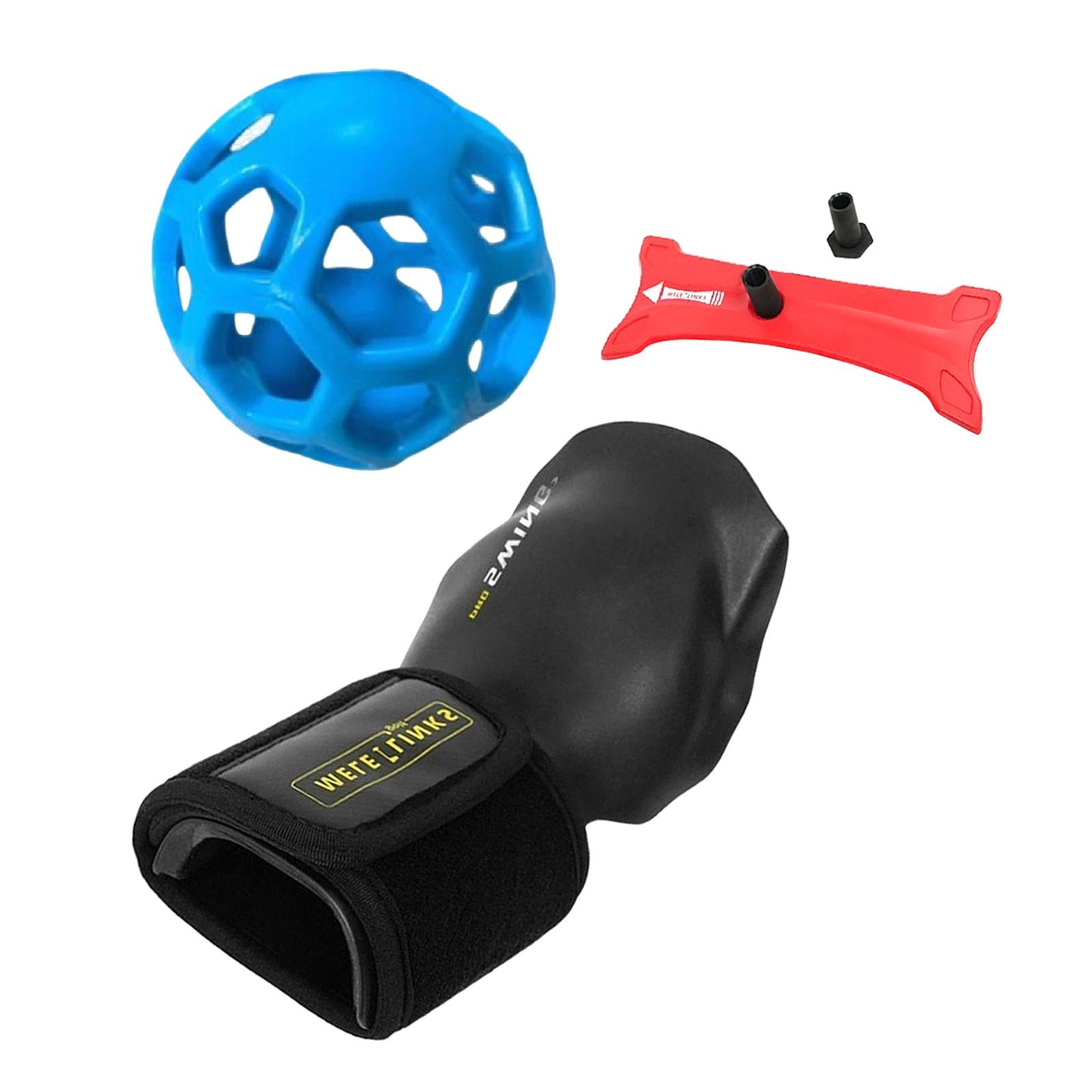 Golf Swing Trainer Golf Straight Arm Trainer Beginners Golf Wrist Brace Band Blue Ball