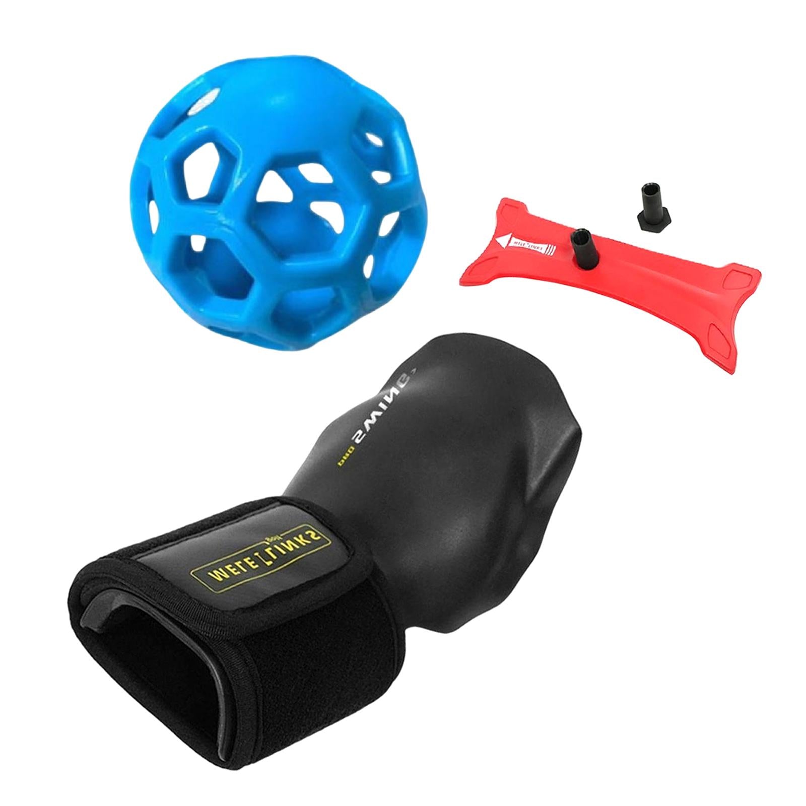Golf Swing Trainer Golf Straight Arm Trainer Beginners Golf Wrist Brace Band Blue Ball