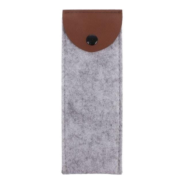5 PCS Large Capacity Felt Bag Stationery Bag (Black)