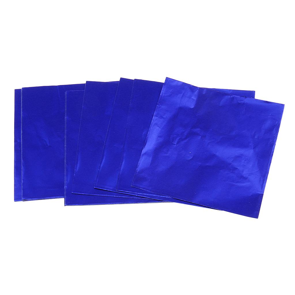 4x100 Pieces of colors Foil Wrappers Package for Candy Chocolate 8x8cm