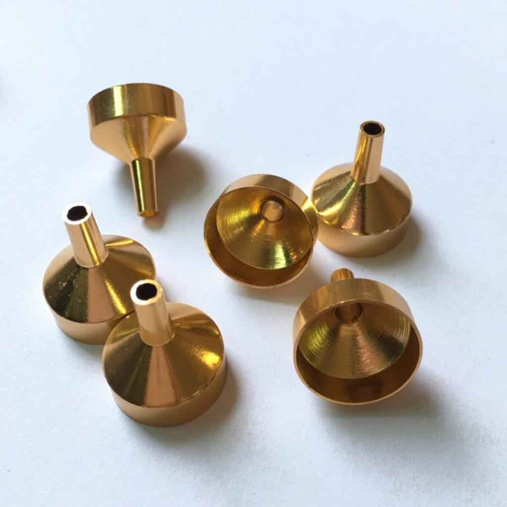 Phenovo Metal Perfume Liquid Bottle Oil Filling Funnel Small Gold