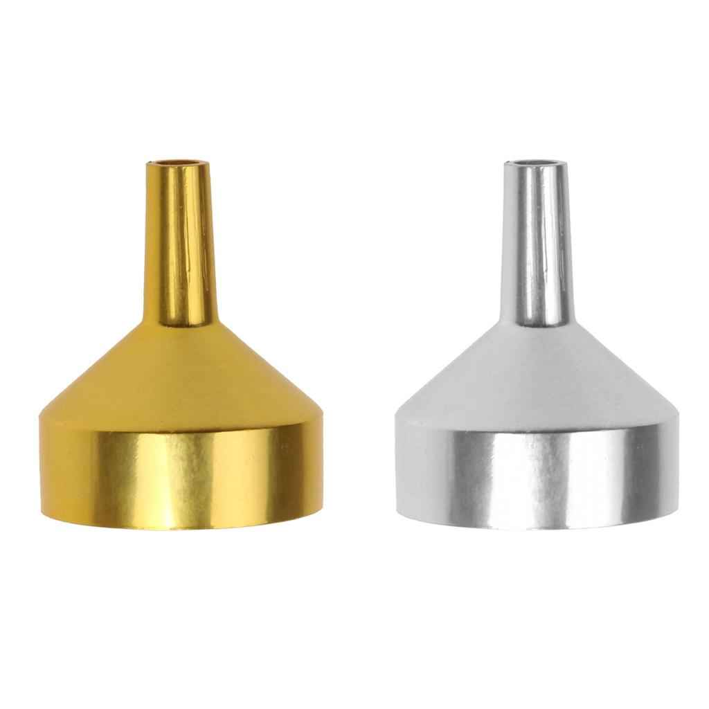 Phenovo Metal Perfume Liquid Bottle Oil Filling Funnel Small Gold