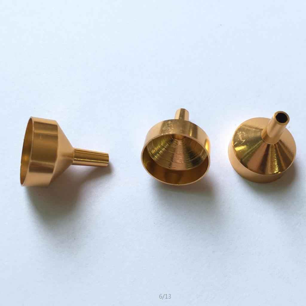 Phenovo Metal Perfume Liquid Bottle Oil Filling Funnel Small Gold