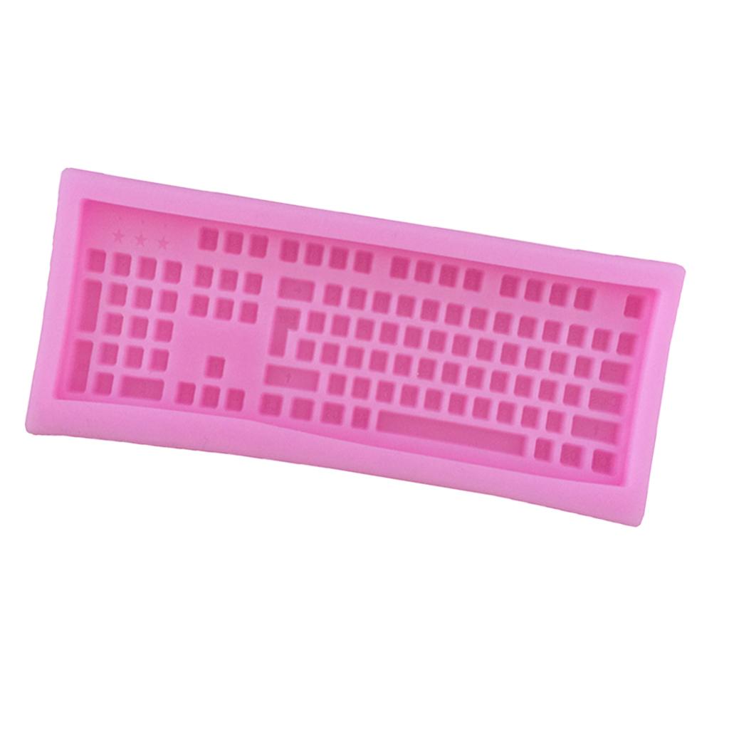 4xSilicone Fondant Cake Sugarcraft Decorating Mould Tools Shape Keyboard