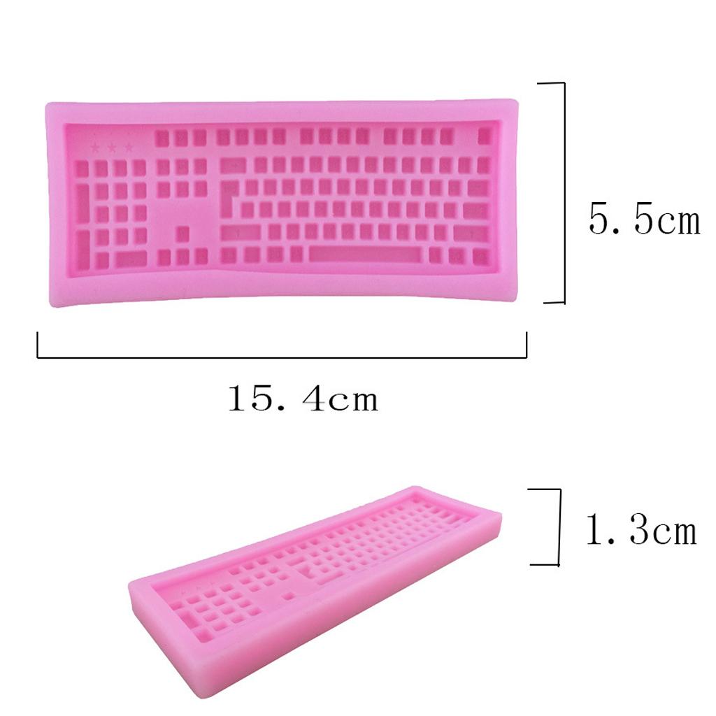 2xSilicone Fondant Cake Sugarcraft Decorating Mould Tools Shape Keyboard