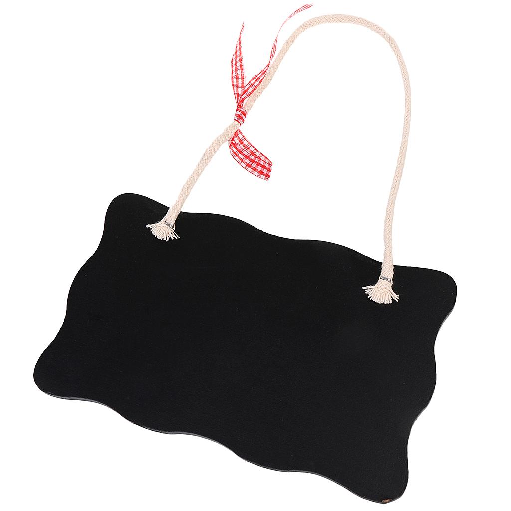 3pc Mini Wooden Blackboard Chalkboard Hanging Rectangle Message Board