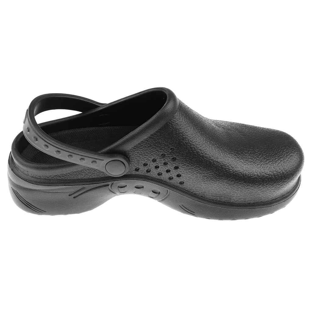 Men Women Cook Medical Nursing Shoes Ultralite Clogs with Strap 37 Black