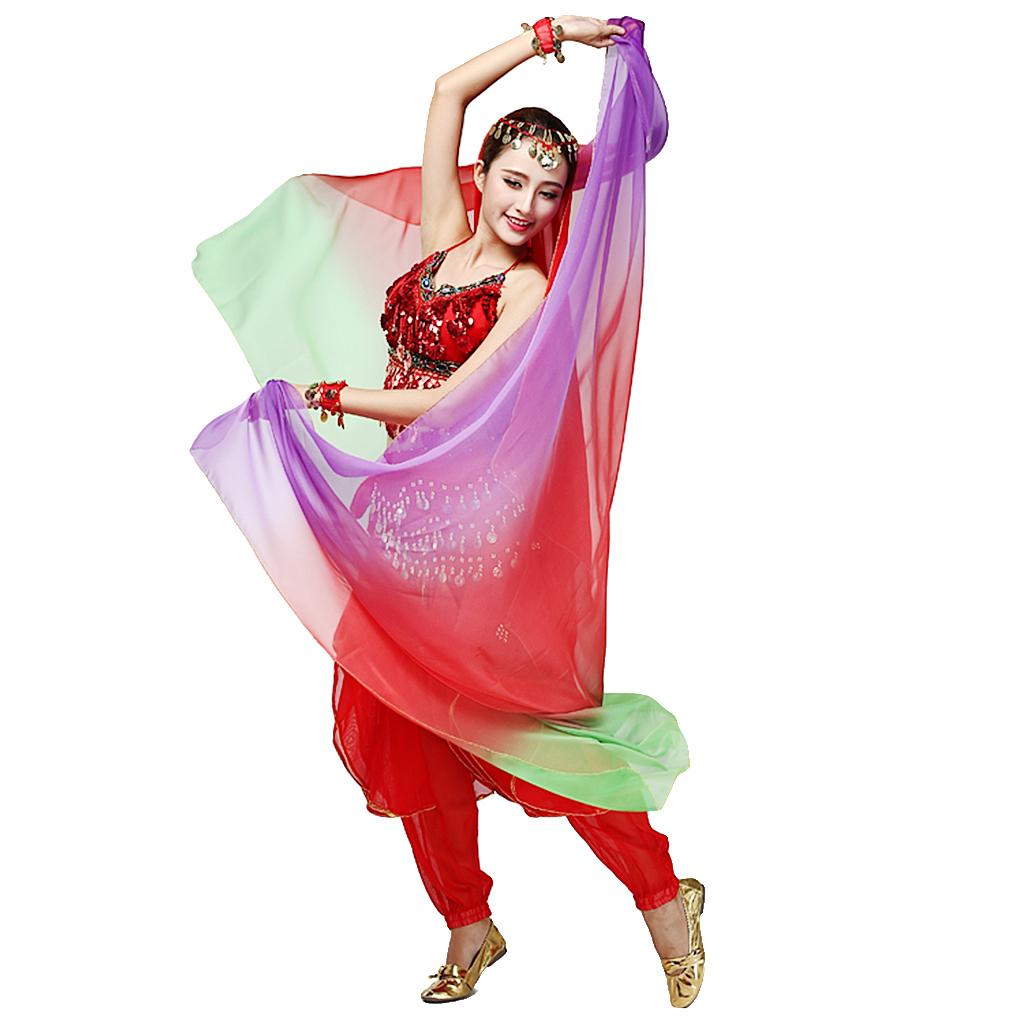 5Pcs Fashion Belly Dance Veil Scarf Shawl Multiple Uses