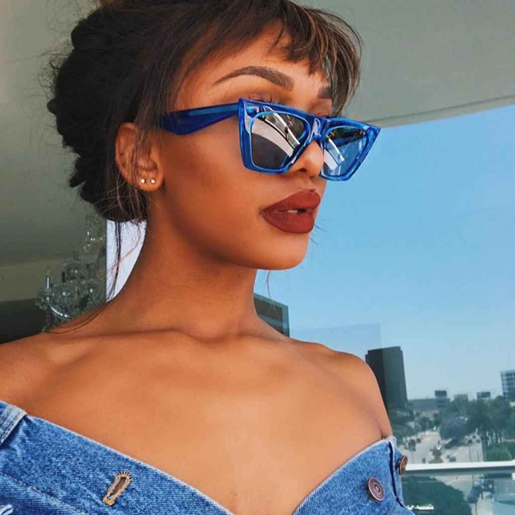 Retro Cat eye Women Man Sunglasses Male Female Eyewear UV400 Black