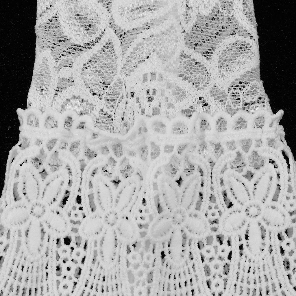 2pcs Women Handmade Bracelet Bridal Drop Flower White Lace Sweet Wristband