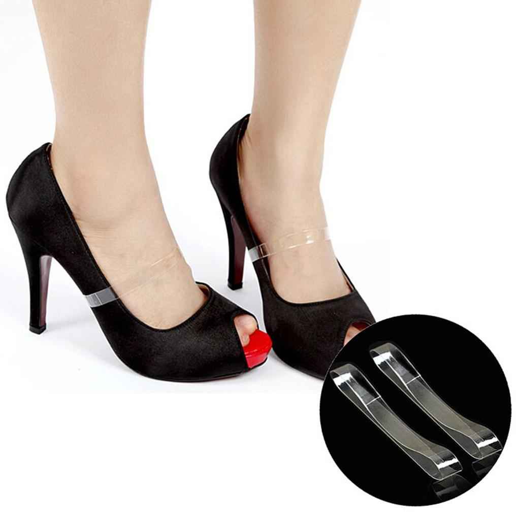 3pairs Clear Invisible Shoe Strap For Holding Loose Shoes Dancing High Heels