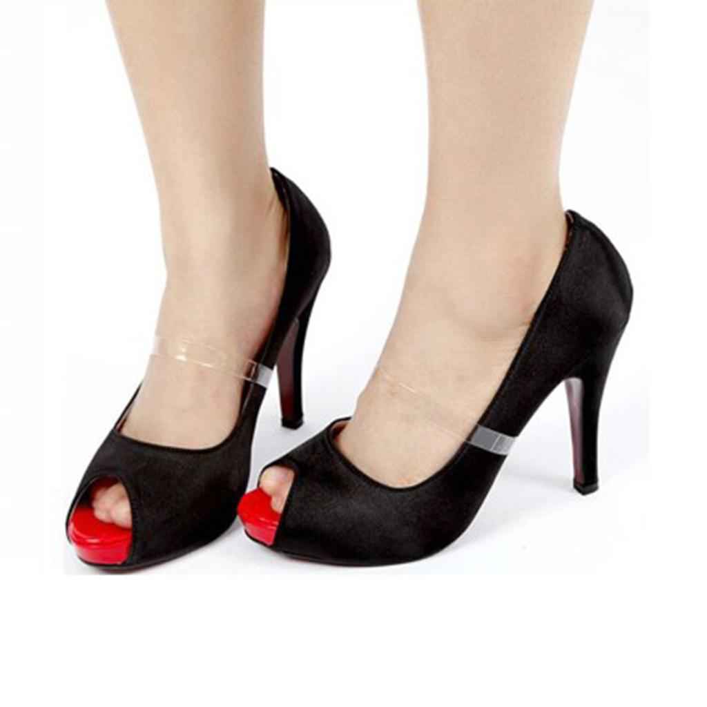 3pairs Clear Invisible Shoe Strap For Holding Loose Shoes Dancing High Heels
