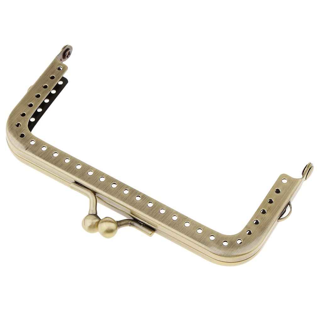 Squared Clutch Purse Frame Kiss Clasp Lock Handle DIY Bag Accessories 10.5cm