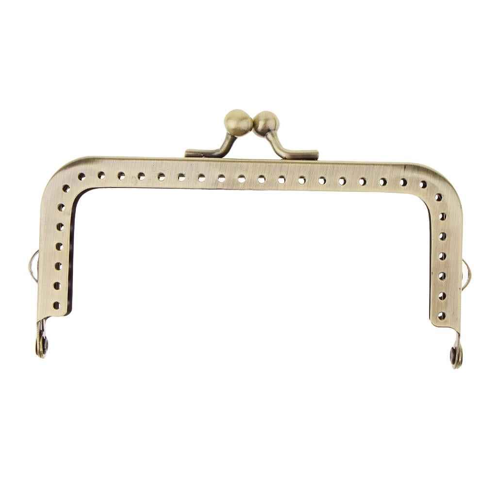 Squared Clutch Purse Frame Kiss Clasp Lock Handle DIY Bag Accessories 10.5cm