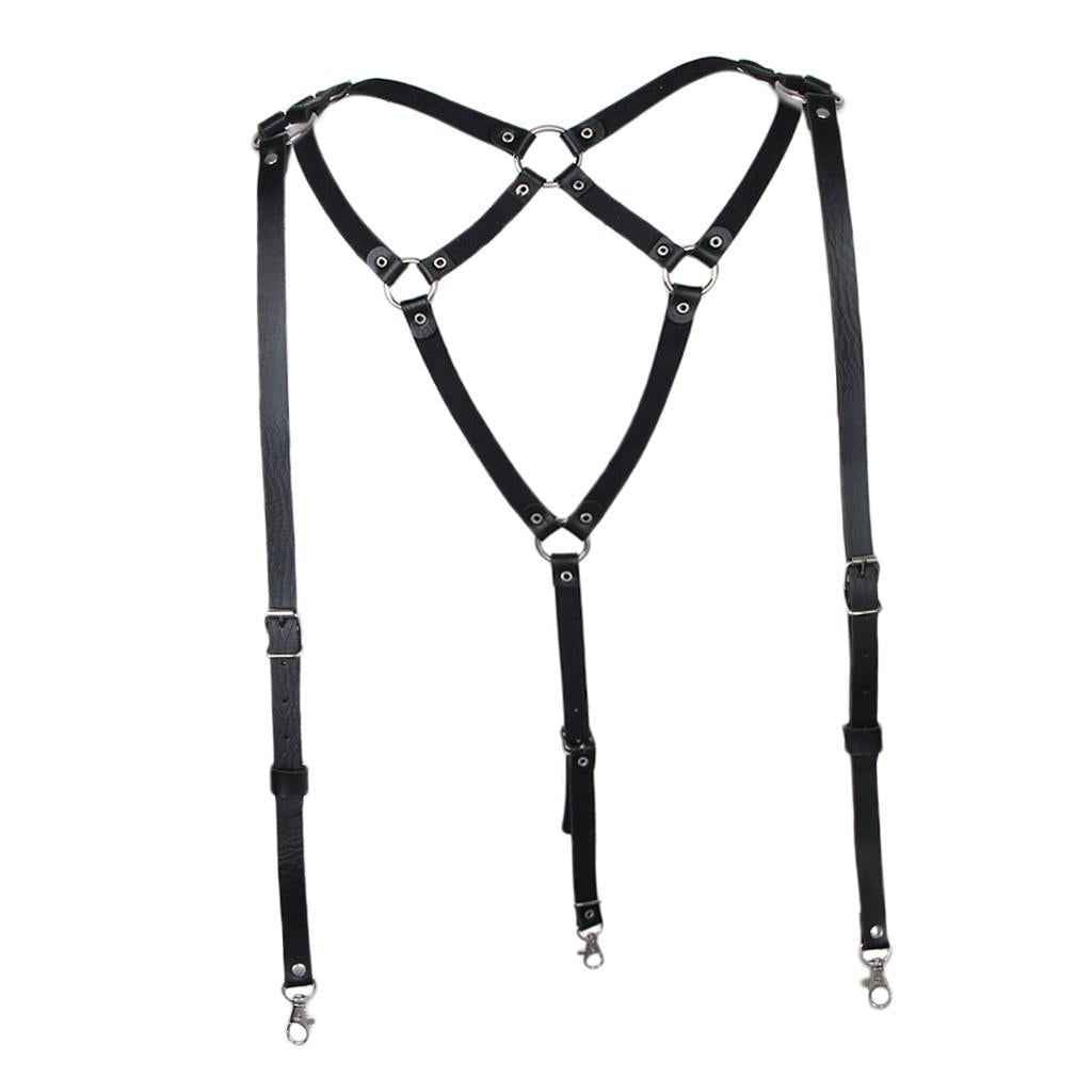 Men Chest Harness Leather Body Gothic Underwear Buckle Clubwear Costume Belt
