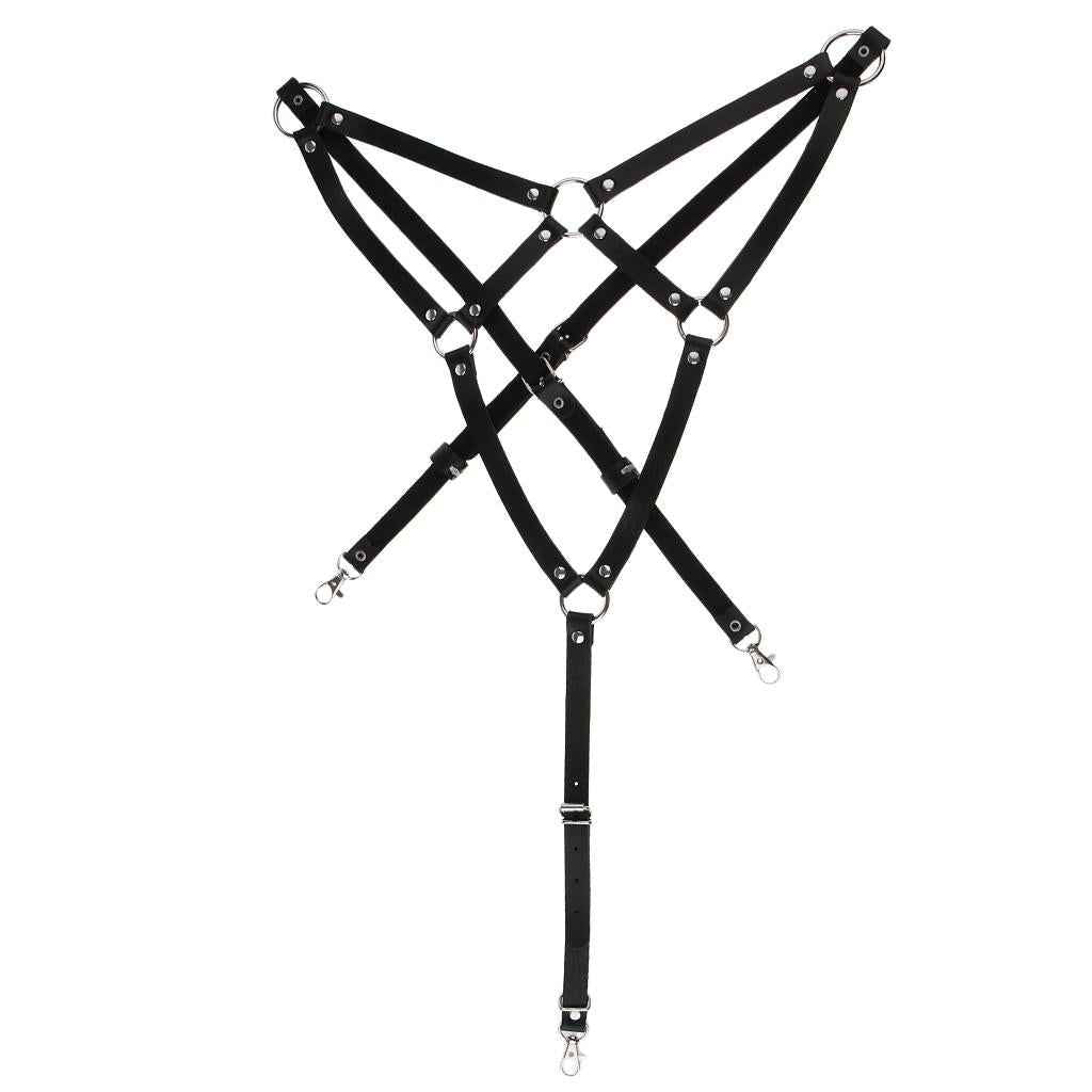 Men Chest Harness Leather Body Gothic Underwear Buckle Clubwear Costume Belt