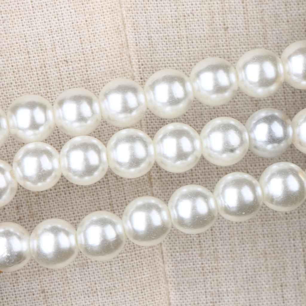 Women Ladies Elegant Cardigan Sweater Clips Beaded Blouse Shirt Collar Clip White