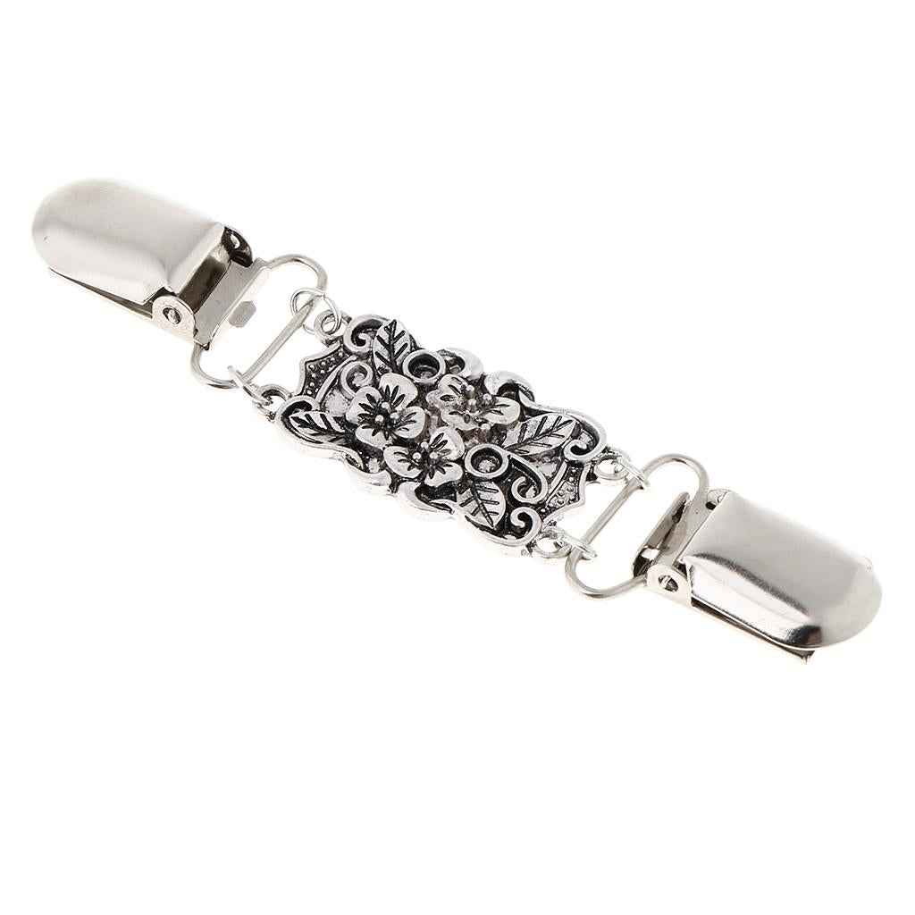 Retro Cardigan Clip Sweater Clip Women Filigree Cinch for Dress Shawl Clip