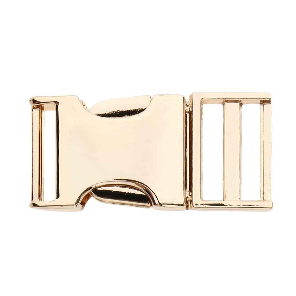 Metal Bag Webbing Belt Buckle Clip Clasp Inner diameter 19mm Gold