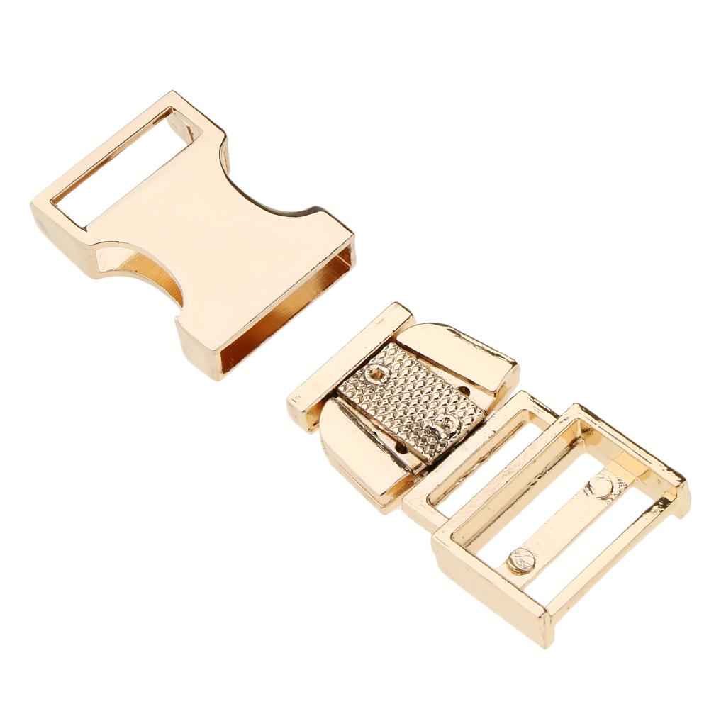 Metal Bag Webbing Belt Buckle Clip Clasp Inner diameter 19mm Gold