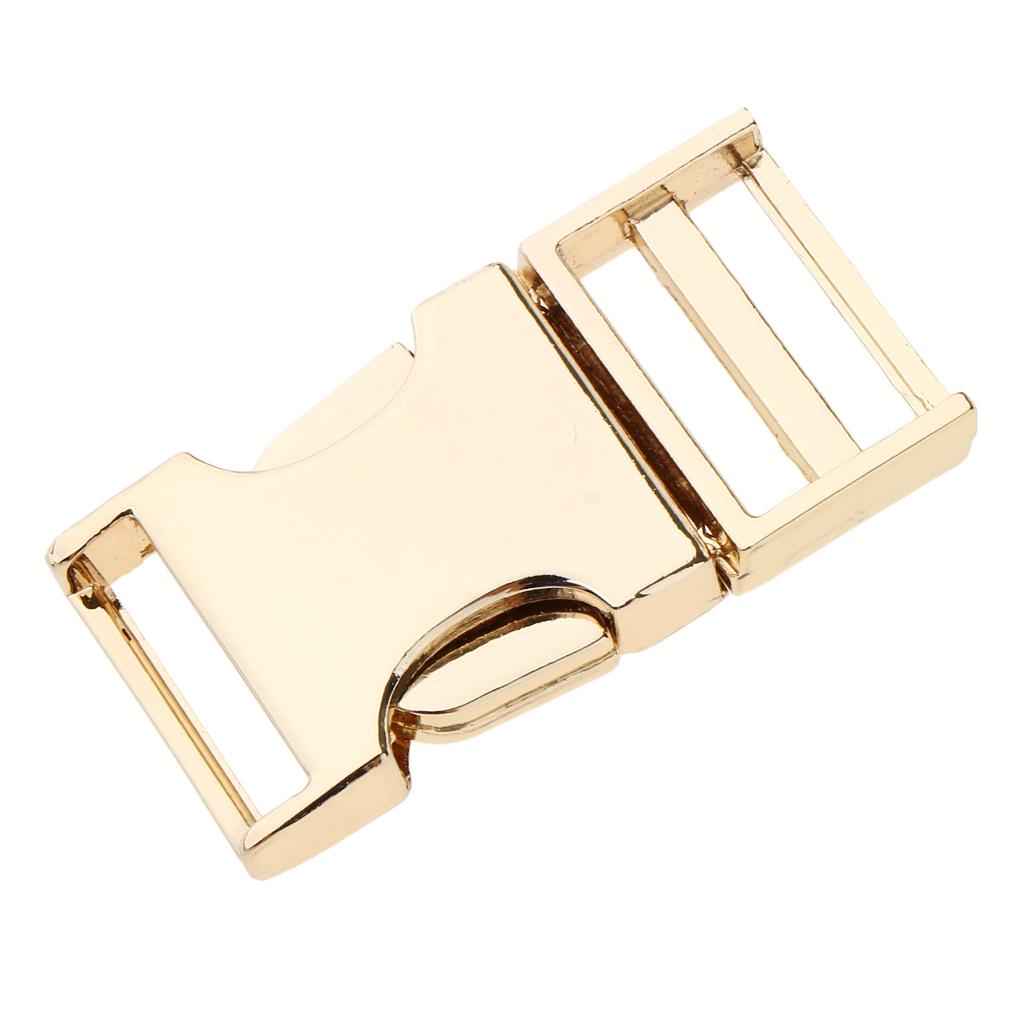 Metal Bag Webbing Belt Buckle Clip Clasp Inner diameter 19mm Gold