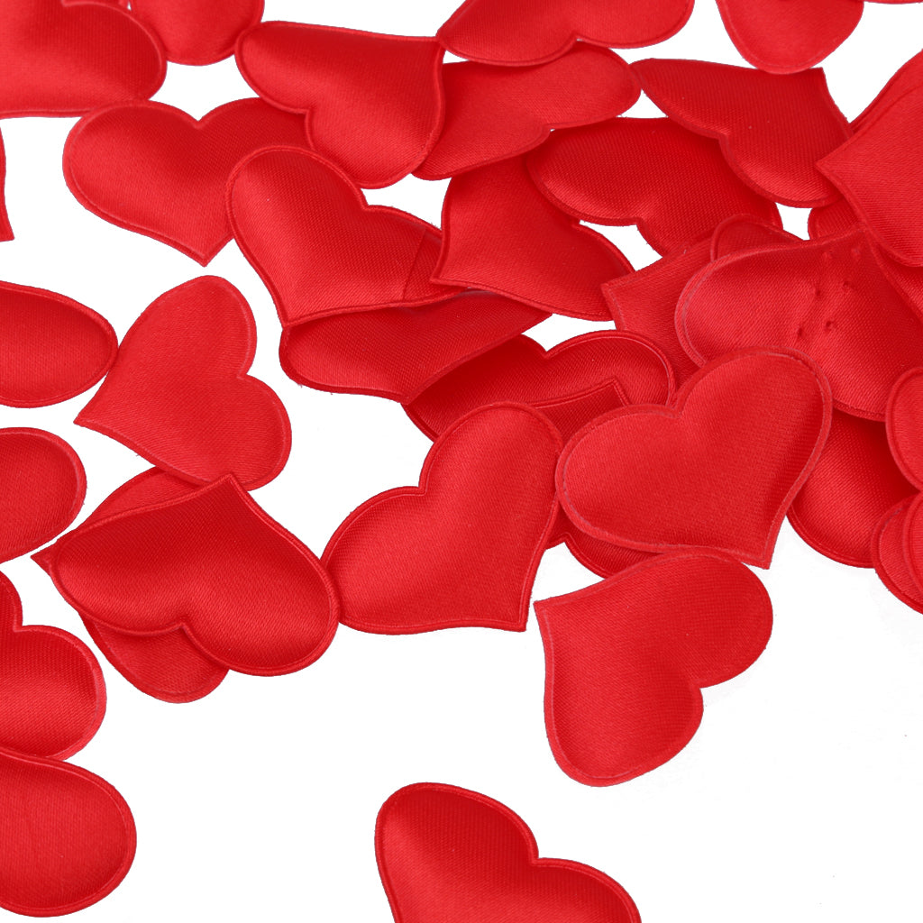 100Pcs Red Heart Petal Flower Wedding Engagement Confetti Party Table Decor