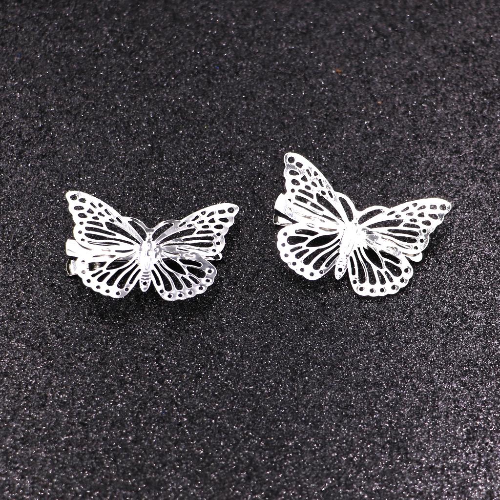 4pcs Alloy Metal Hollow Butterfly Barrette Alligator Hair Clip Clamp Hairpin