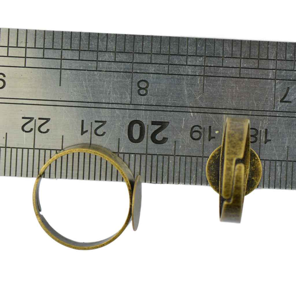 Pack of 10 Ring Bases Blank Rings Jewelry Making Components Findings w/ Pad