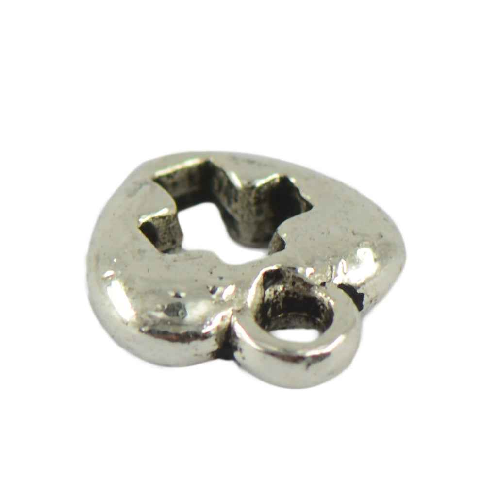 50 Heart Cross Charms Pendants for Necklace Jewelry Making Tibetan Silver