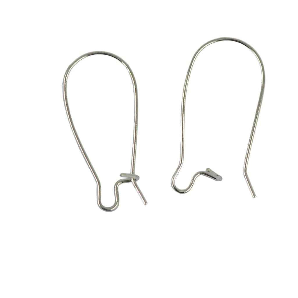 50pcs DIY Jewelry Making Finding French Earring Hook Ear Wires Silver 25mm