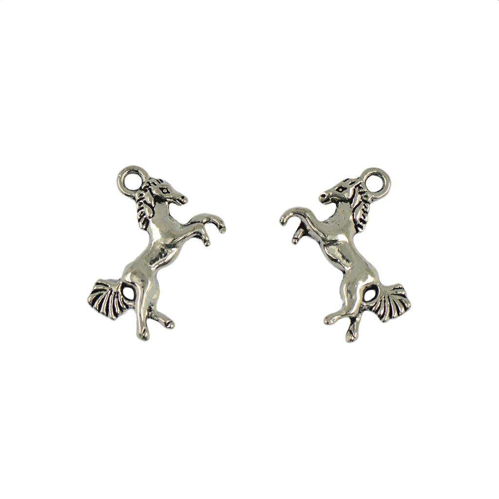 2x30pcs tibetan Silver Equestrian Horse Charms Pendants for DIY Jewelry Making