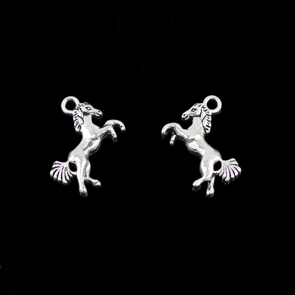 2x30pcs tibetan Silver Equestrian Horse Charms Pendants for DIY Jewelry Making