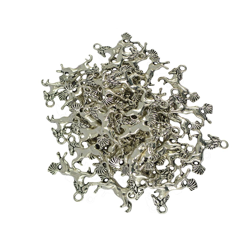 4x30pcs tibetan Silver Equestrian Horse Charms Pendants for DIY Jewelry Making
