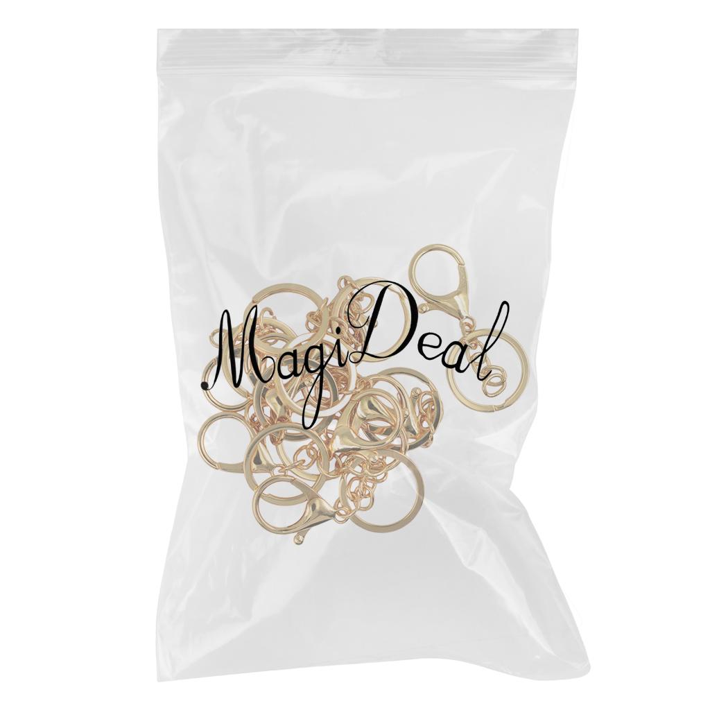 4x10 sets 65mm Large Lobster Clasp Trigger Clip Split Ring and chains Gold