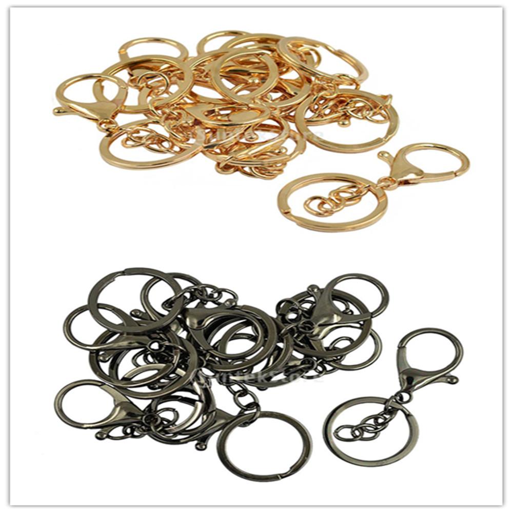 3x10 sets 65mm Large Lobster Clasp Trigger Clip Split Ring and chains Gold