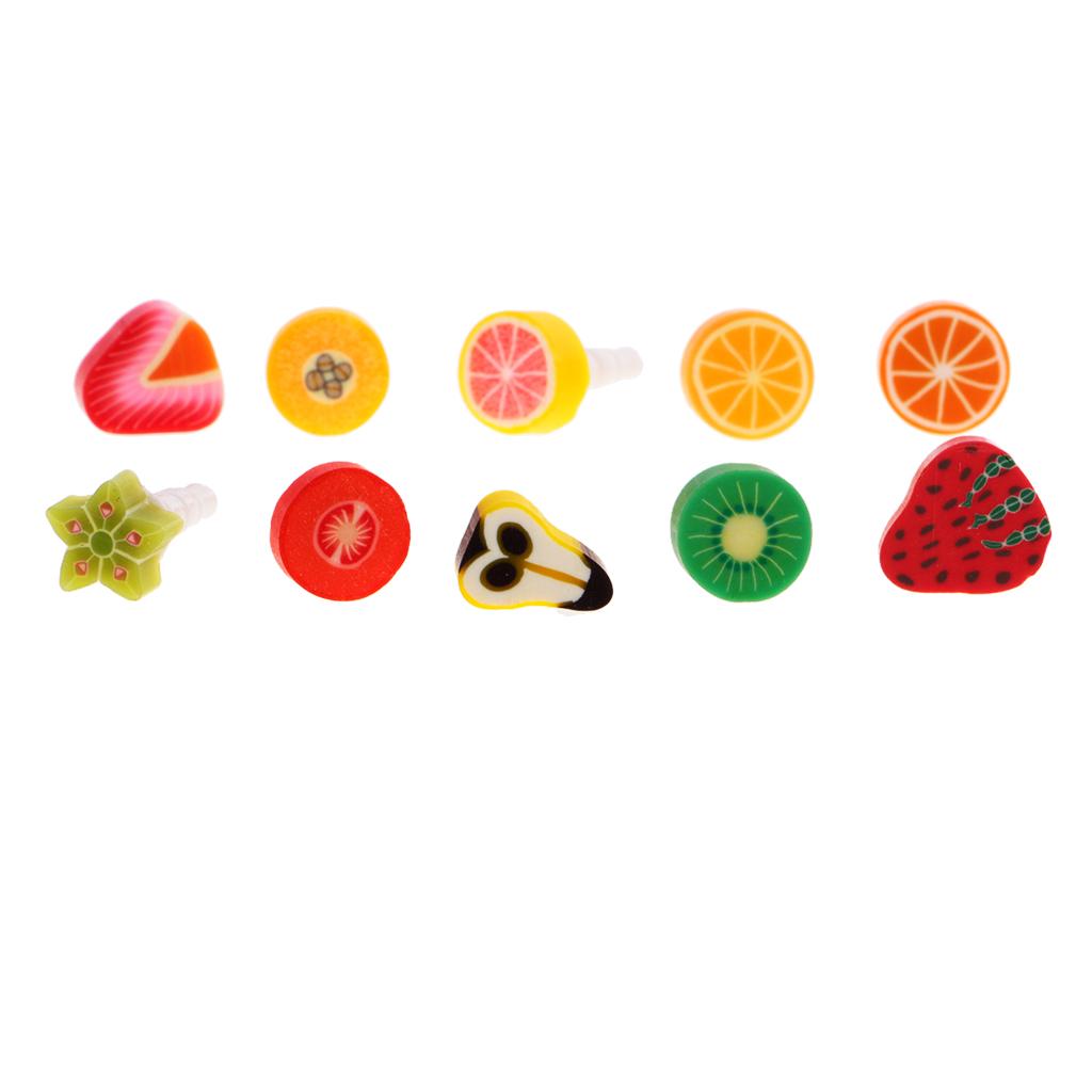 3x10 Pieces Fruit Dust Plug Anti Dust Cap 3.5mm Jack For Smartphone Tablet MP4