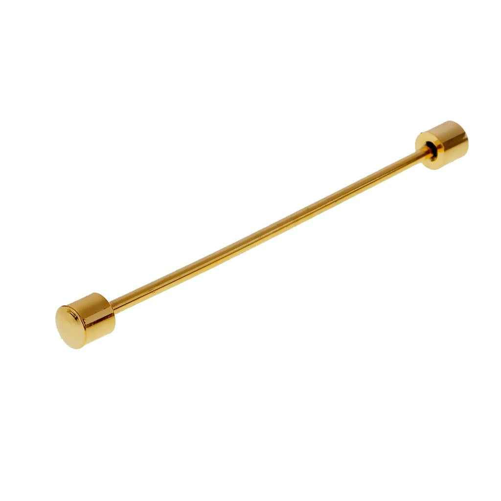 Men's Gift Cylinder Shirt Collar Clip Bar Pin Clip Tie Brooch Necktie Gold