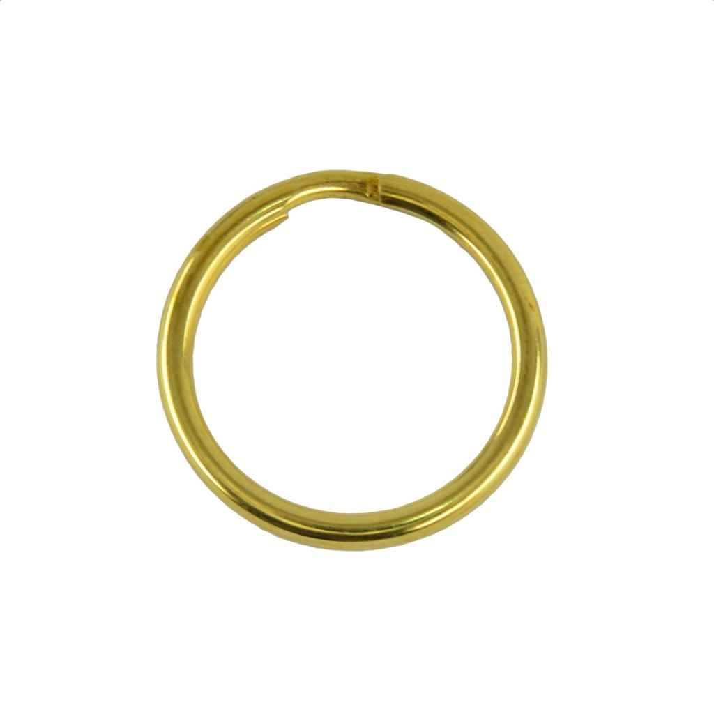 10 Pieces Brass Round Key Split Ring Chain Bag Clasp Loop Findings DIY 25mm