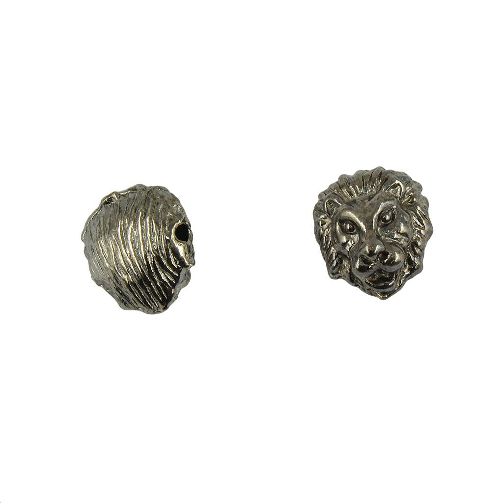 3x10 Pieces Lion Head Loose Beads Bracelet Necklace Beads Hematite Jet Black