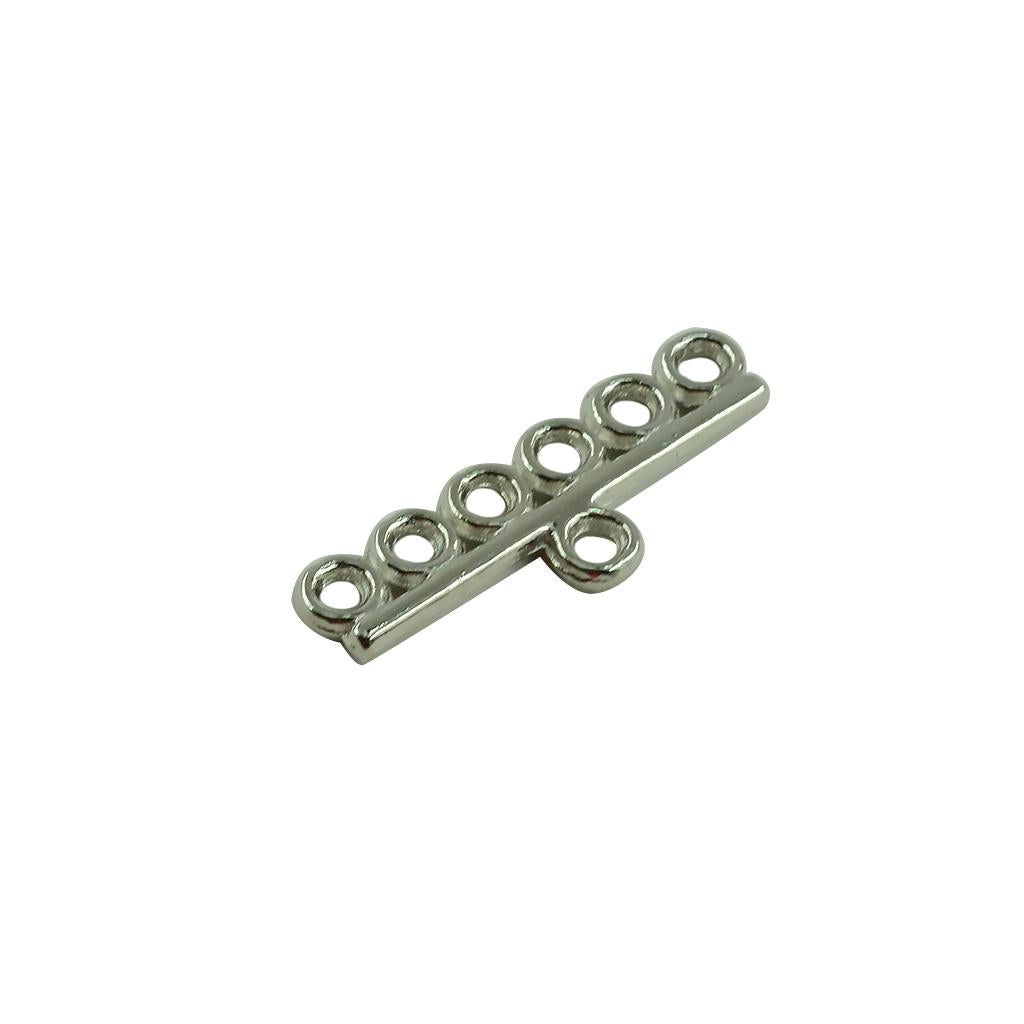 4x50 Pieces 6 Strand Hole Crimp End Bar Beads Jewelry Connector Jewelry Making
