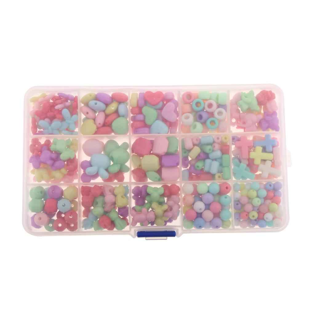 420Pcs Assorted Shape Jewelry Beads Set Accessories Toys for DIY Kids Jewelry Making Bracelet Necklace Toys