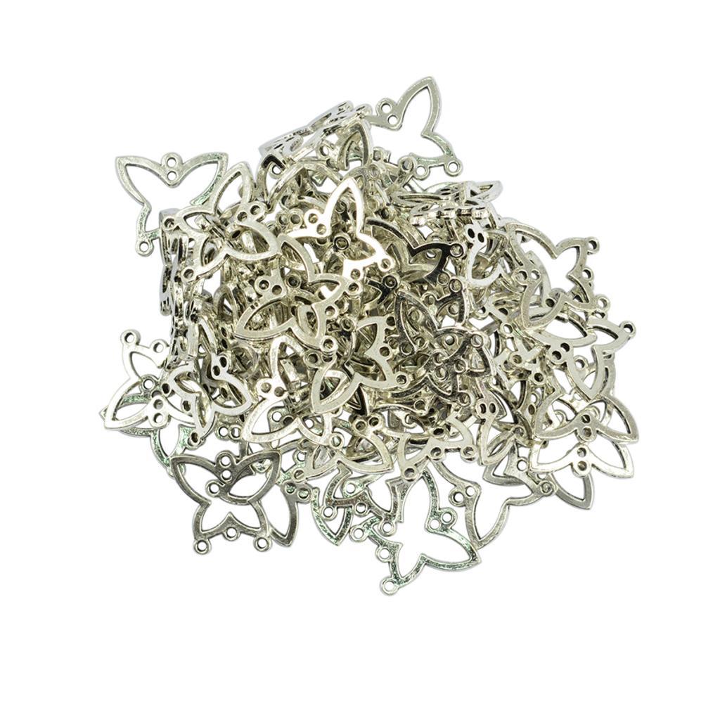 3x50Pcs Earrings Chandelier Hollow Butterfly Frame Connector Charms DIY Making