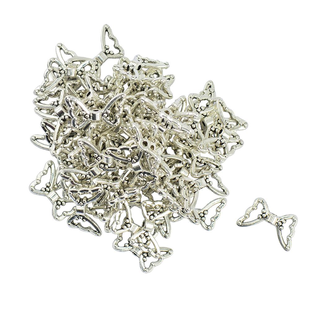 5x50 Pieces Butterfly Shape Loose Spacer Beads for DIY Jewelry Making Findings